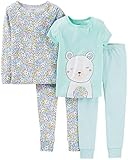 Carter's 4 Piece Pant PJ Set (Toddler) - Bear-4T