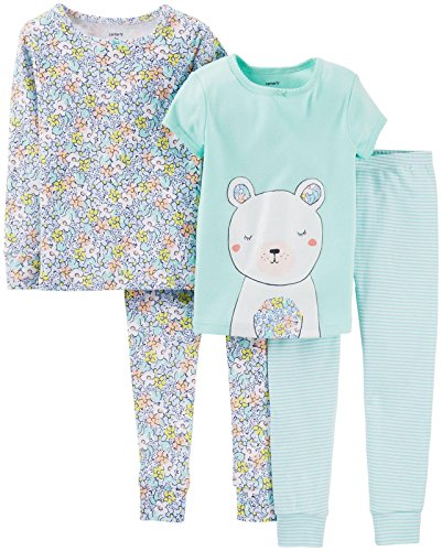 Carter's 4 Piece Pant PJ Set (Toddler) - Bear-4T