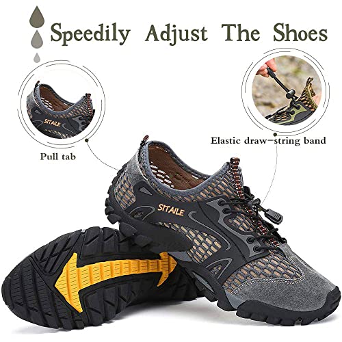 Image of SITAILE Hiking Water Shoes for Men Women Quick Dry Barefoot Aqua Swim River Shoes for Pool Beach Fishing Water Hiking Sandals