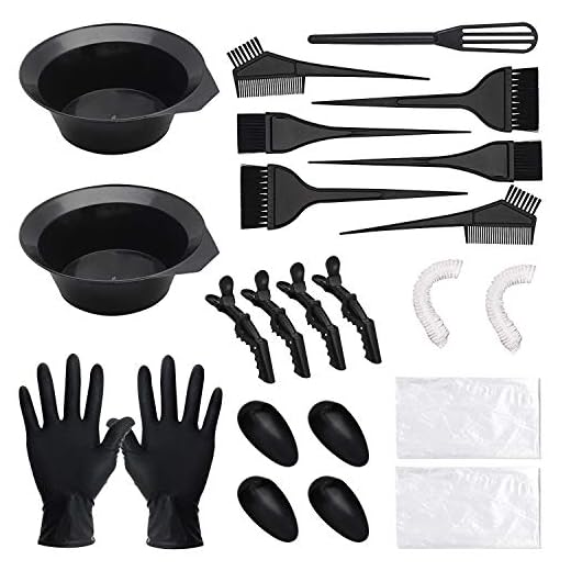 23 Piezas Kit De Coloración Tinte Herramientas Conjunto Para Coloración(Bol De Tinte Para El Cabello + Cepillo De Tinte De Pelo+ Clips+Cuchara De Mezcla+Guantes)