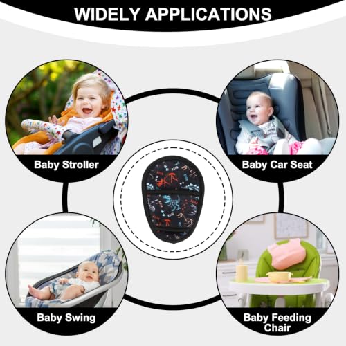 Image of 2 Pack Crotch Area Pad for Stroller, Universal Pram Belt Cushion for Kids