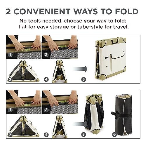 Lesure-Soft-Collapsible-Dog-Crate-42-Inch-Portable-Travel-Crate-for-Extra-Large-Dogs-Indoor-Outdoor-4-Door-Foldable-Pet-Kennel-with-Durable-Mesh-Windows-Beige Lesure Soft Collapsible Dog Crate 42 Inch Portable Travel Crate for Extra Large Dogs Indoor Outdoor 4 Door Foldable Pet Kennel with Durable Mesh Windows Beige