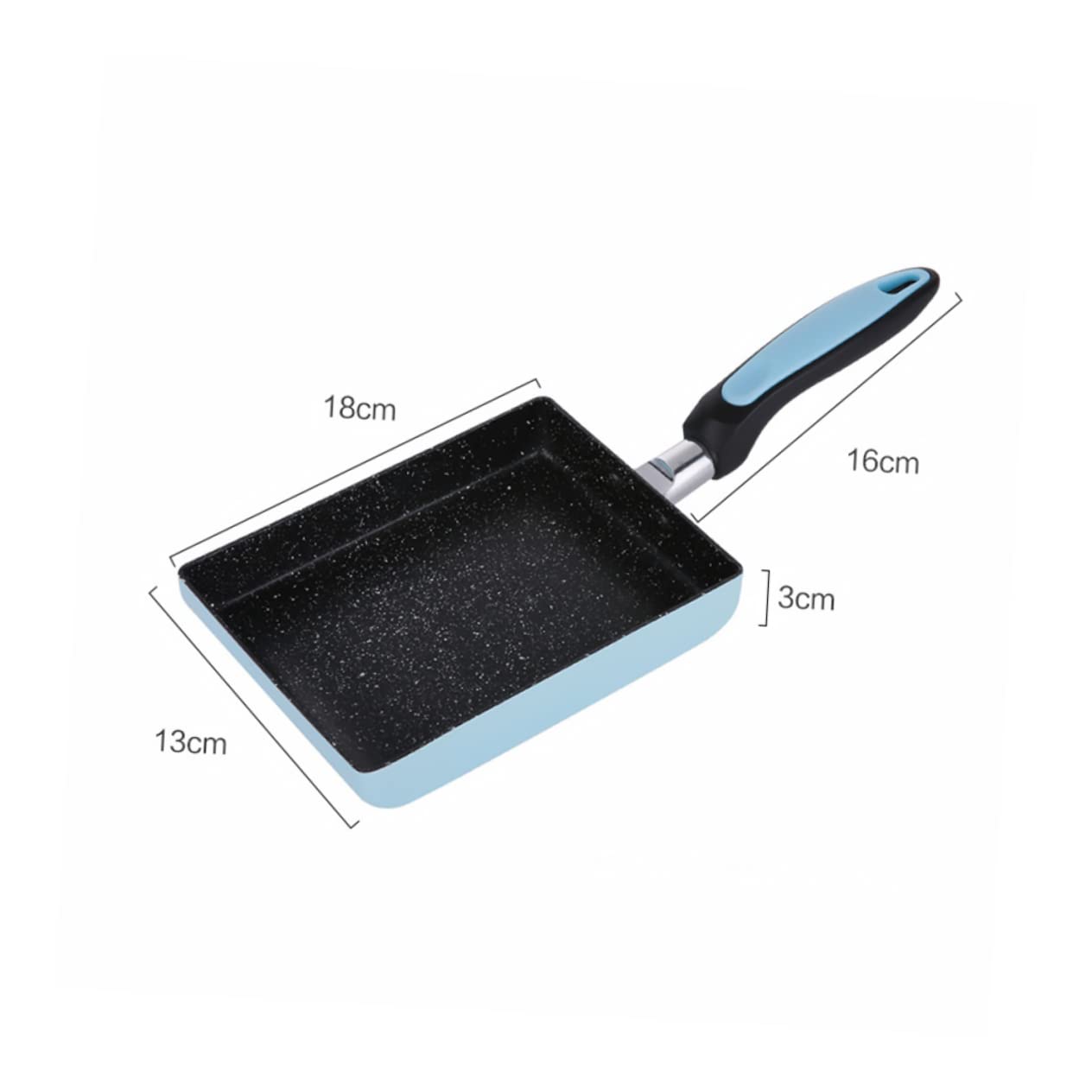 ABOOFAN 1Pc Non Stick Tamagoyaki Pan Versatile Egg Frying Cooker for Omelettes Burgers More for Home Outdoor Use Handle Random Color