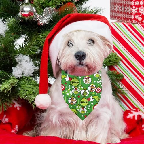 Christmas-Dog-Bandana-Puppy-Scarf-Merry-Christmas-Dog-Outfits-2-Pcs-Adjustable-Holiday-Party-Birthday-Triangle-Reversible-Dog-Bandanas-for-Small-Medium-Large-Dogs Christmas Dog Bandana Puppy Scarf Merry Christmas Dog Outfits 2 Pcs Adjustable Holiday Party Birthday Triangle Reversible Dog Bandanas for Small Medium Large Dogs