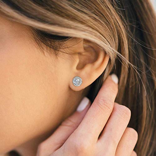 E - Orecchini a perno in argento Sterling 925, da