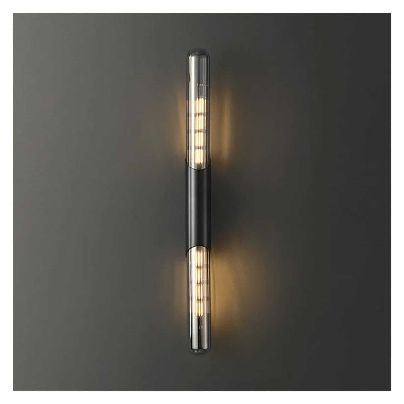 ASerZenith Modern Long Led Wall Lamp Foyer Bedroom Wall Light Aisle Dining Room Lighting Clear Glass Gold Black Copper Wall Sconces,Black-H630Mm
