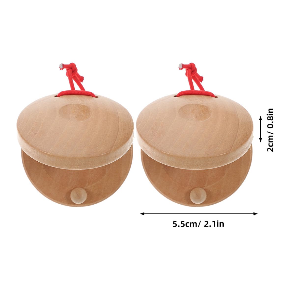 Totority Wooden Castanet Musical Instruments Set 6 Pieces for Beginners Finger Symbol Percussion Instrument