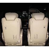 キングカードカバー ヴェルファイア40系 バックキックマット アルファード40系 汚れ保護シート 軽自動車 インテリア アクセサリー ブラック ベージュ 取り付け簡単 [並行輸入品] (中間席,ベージュ)