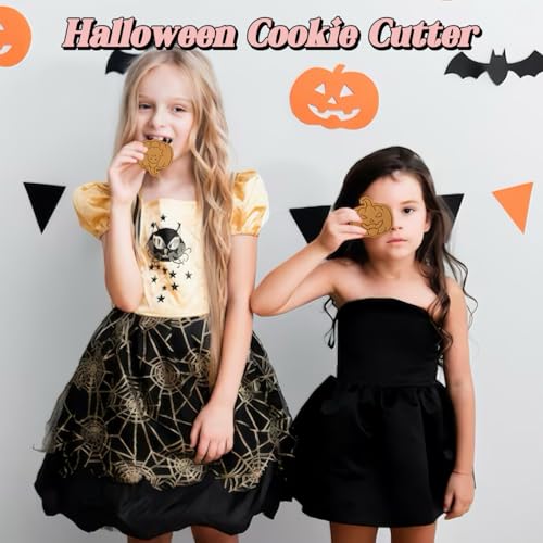 10Pcs Halloween Cookie Cutters, Pumpkin Shaped Cookie Cutters, Plastic Halloween Cookie Cutters Set, Halloween Biscuit Cutter for Baking Cookies and Halloween Decorations - Image 7