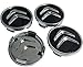 Lot de 4 cache-moyeux noirs compatibles avec Citroën C1, C3, C4, C5, C6, DS3, 60 mm, freins en alliage.