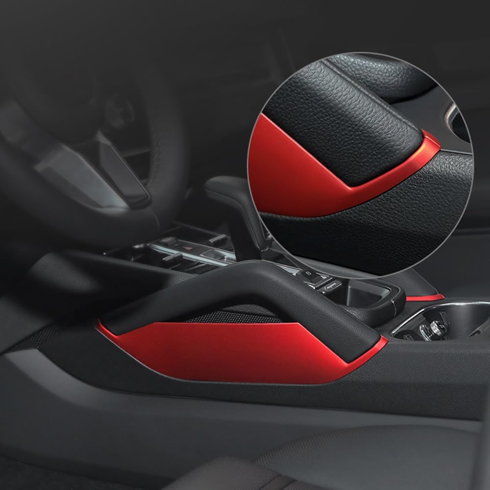 Car Center Console Armrest Side Storage Box Mobile Phone Box Holder Organizer Cover Trim for Porsche Cayenne 2018-2026 Car Accessories (Red) - Image 4