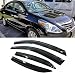 Cuztom Tuning JDM 3D Style Smoked Window Visor Vent Shade for 2012-2019 Nissan Versa 4 Door Sedan
