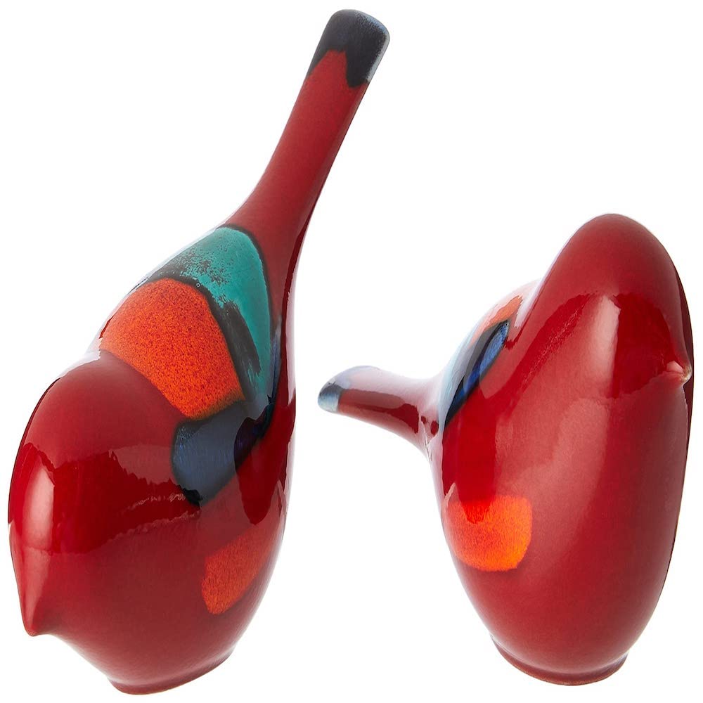 Poole Pottery Volcano Bird Pair,Orange