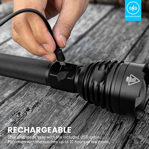 Rechargeable Led Flashlights 200000 High Lumens, Super Bright Powerful Flashlight With 5 Lighting Modes, Waterproof Handheld Flash Light For Hunting, Camping, Emergencies #TOP2