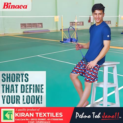 Image of Binaca Trendzz Printed Men's Bermuda Shorts with Zipper Pocket: Pack of 1, Perfect for Gym, Running, Cycling, Beach | Random Prints & Colours
