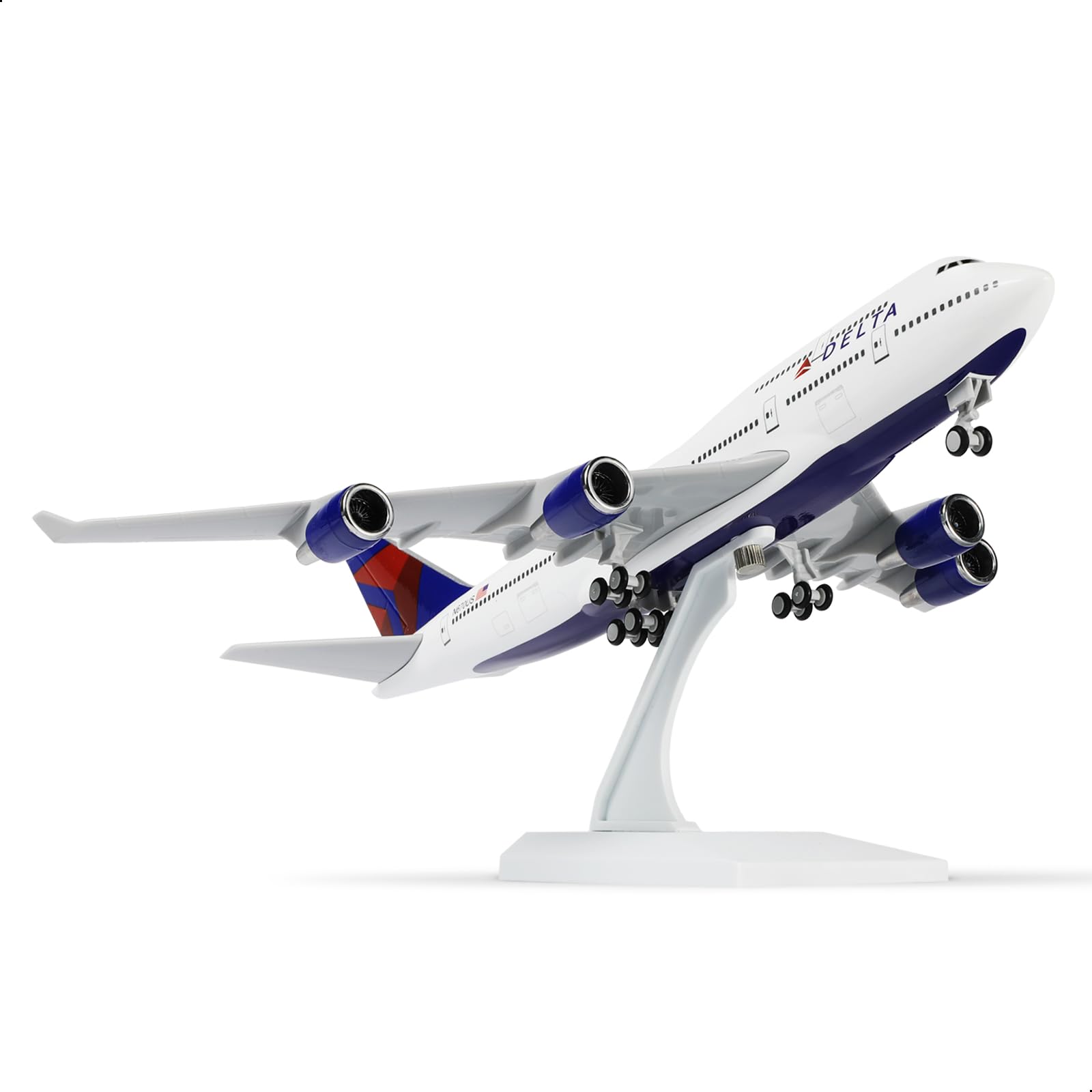 QIYUMOKE 1/240 747 Airplane Model Resin with Stand for Delta โ image 1