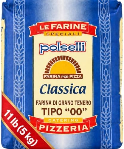 POLSELLI Classica, Type "00" Double Zero Flour Extra Fine, 11 lbs (5 kg)