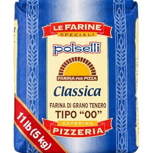 POLSELLI Classica, Type "00" Double Zero Flour Extra Fine, 11 lbs (5 kg)
