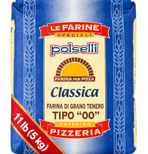 POLSELLI Classica, Type "00" Double Zero Flour Exrtra Fine, 11 lbs (5 kg)