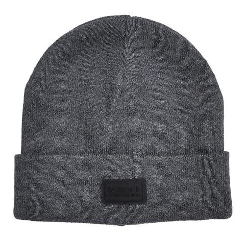 Barbour International Sensor Knitted Beanie Hat Grey One Size, gray, One Size