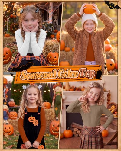Image of 3 Pack Toddler Girls Cute Long Sleeve Cotton Shirts