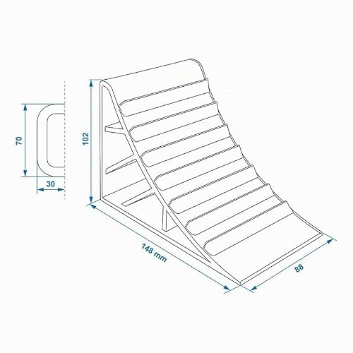 ProPlus 341347 2 x Unterlegkeile mit Griff Bremskeile Wohnwagen Anhänger PKW Hänger