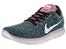 Nike Women's Free Running Motion Flyknit Shoes, Black/White Bright Mango - 8 B(M) US