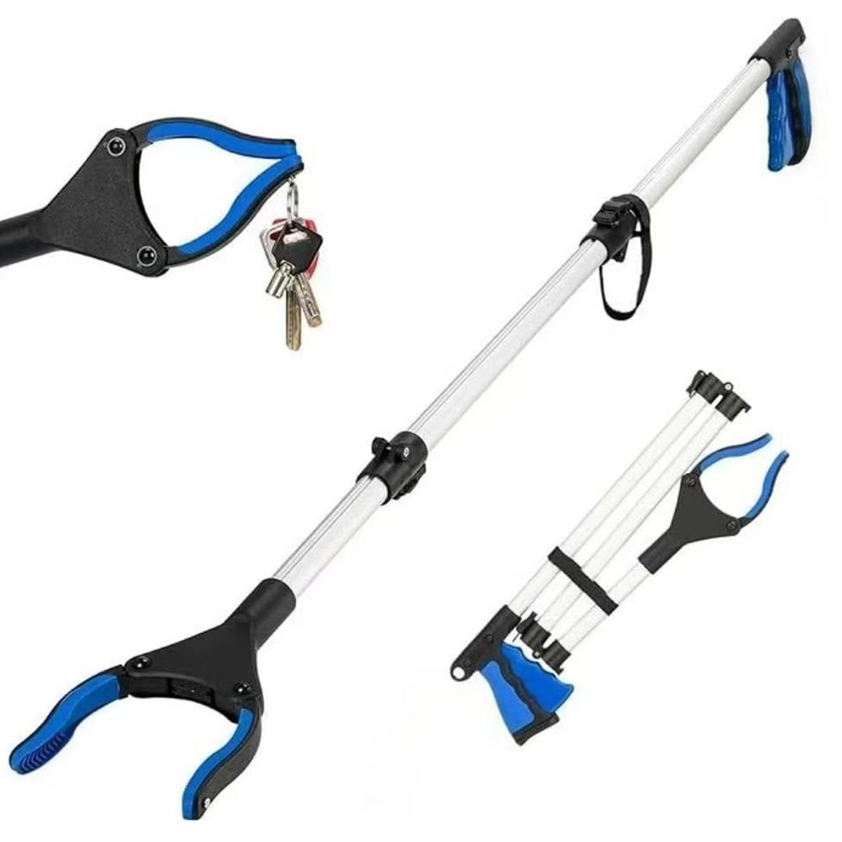 109,2 cm extra langes Greifwerkzeug, faltbare Greifer für ältere Menschen, Greifwerkzeug mit Magneten, Greifwerkzeug, strapazierfähig für Müllaufhebung, Nabber, Streu, Armverlängerung