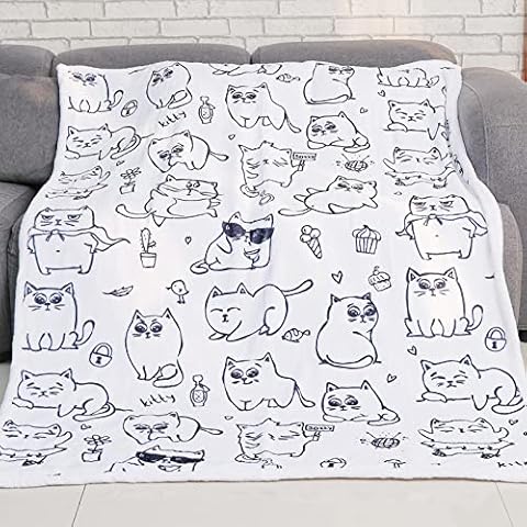 AOLLEE Cute Cat Blanket Cover