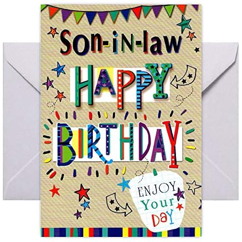 Happy Birthday Son in Law Greeting Card | Son-in-Law Birthday Card Cover