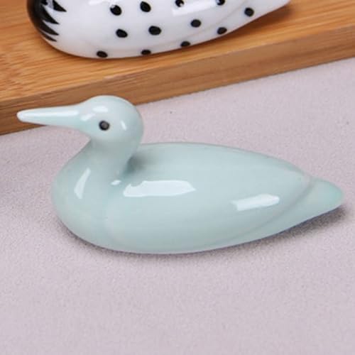 Miniatura 8 de Kichvoe 4 palillos soporte para cucharas de cena soporte para tenedor palillos utensilios cubertería figura de pato verde claro