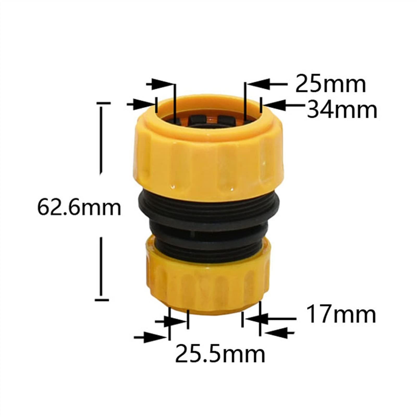 Conector rápido de reparación de 1/2, 3/4, 1 Pulgada, Conector Reductor de Manguera de jardín, 16MM, 20MM, 32MM, Juntas de Tubo de Agua, 25 uds. (Color : 1I2)