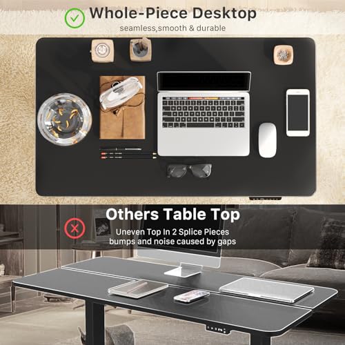 JOY worker Small Electric Standing Desk, 35" x 20" Whole Piece Height Adjustable Desk with Memory Controller, Black Sit to Stand Desk Workstation for Home Office by JOY worker - Image 5