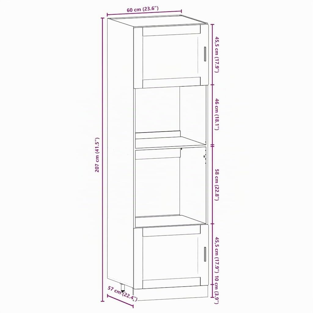 vidaXL Conjunto de armarios de Cocina de 7 Piezas Porto de Madera Vieja de ingeniería