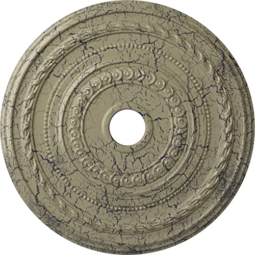 Ekena Millwork CM25COCSC Cole Ceiling Medallion, Castle Stone Crackle, 25 3/8"OD x 3 3/8"ID x 1 3/8"P