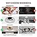 NookNova Ceiling Fan with Lights, 16 Inch Caged Ceiling Fan Lights Remote Control Small Industrial Ceiling Fan Light Fixture Flush Mount Farmhouse Light 8 Speeds Bladeless Lights for Bedroom Kitchen
