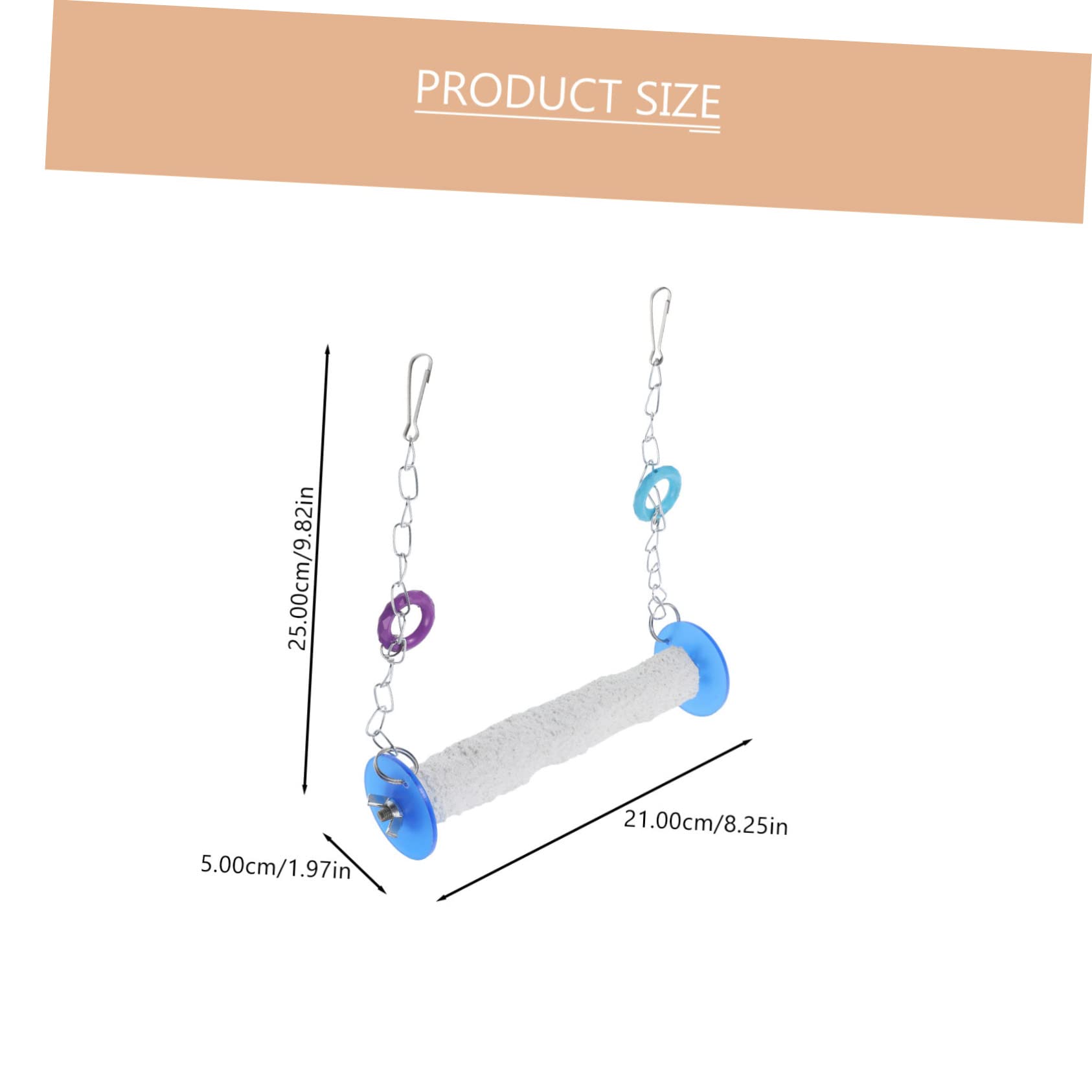 INOOMP Wear Resistant Bird Suspending Parrot Swing for Cage Engaging Parrot Accessory to and Enhance Curiosity and Budgies