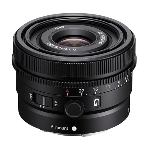 Sony SEL24F28G – Objectif fixe 24 mm F2.8 G pour plein format (série G premium, monture E, compact & léger, idéal photo & vidéo, compatible Sony A7, ZV-E1, A6000 & ZV-E10)