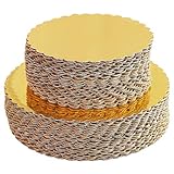 [30pcs]6' Gold Cakeboard Round,Disposable Cake Circle Base Boards Cake Plate Round Coated Circle...