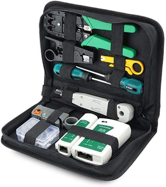 Kit Riparazione Rete Professionale - Tester Cavi RJ11/RJ45, Pinze, Borsa Porta Attrezzi - Foto 4