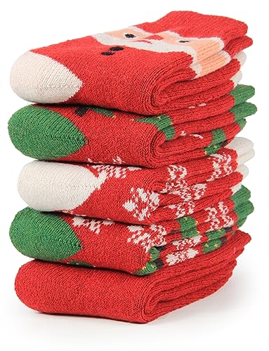 Image of BomKinta Boot Socks for Women Winter Solid Thick Warm Socks Cozy Crew Socks Christmas Gift