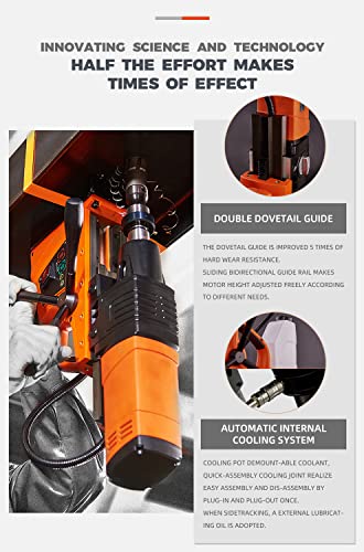 ZAC Magnetische Bohrmaschine, 1100 W, 450 U/min, tragbar, elektrische magnetische Bohrmaschine, 10000 N mit 35 mm… – Bild 6
