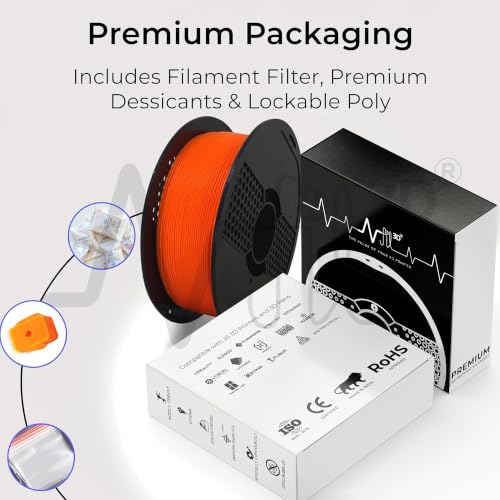 Image of NFIL3D Premium HS PLA+ Tangy Orange - 3D Printing Filament | Compatible with All 3D Printers | 1.75mm | 1Kg Nett Weight