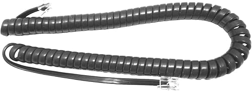 The VoIP Lounge Cable de bobina rizada para receptor de teléfono gris corto de 9 pies para Cisco 7900 Series IP Phones 7902 7905 7906 7910 7911 7912