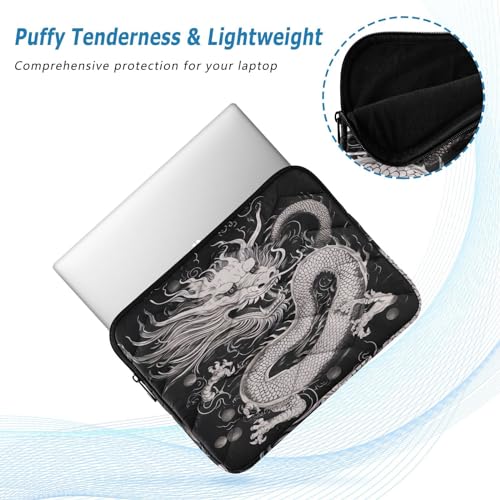 Funda para portátil 13-14 pulgadas Dragón negro impermeable miniatura 5