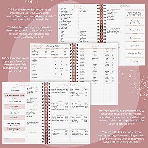 Image of Planberry Large Weekly Planner, Undated Life & Budget, Rose Gold
