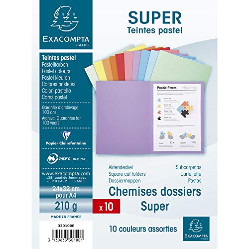 Exacompta 330100E - Cartelle Semplici, 24x32 cm