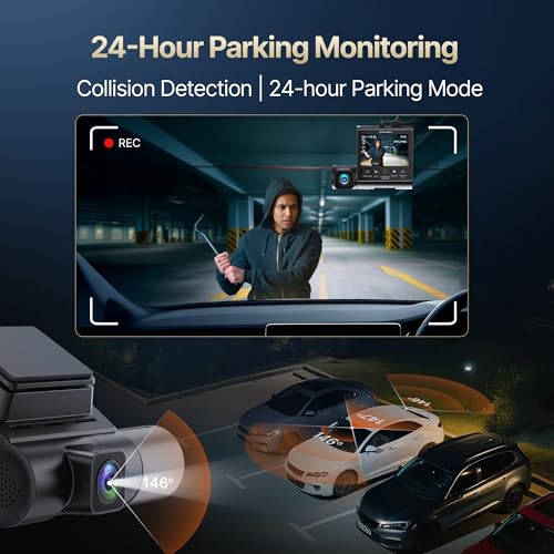 Image of Crossbeats RoadEye DC04 4K Dash Cam for Car | Cabin, Front and Rear 3 Channel Dashcam for car | Sony STARVIS 2 Sensor | Built-in GPS | WiFi | Night Parking Mode |256GB |Smart App 12M Warranty (Black)