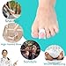Byehambuni Hammer Toe Straightener, 6 Pack Hammer Toe Corrector for Women, Gel Toe Splints, for Curled, Crooked, Bent, Claw, Hammertoes, for Women and Men, Medium Sizes (White)