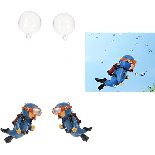 Floating Mini Cute Diver Ornaments Pack of 2